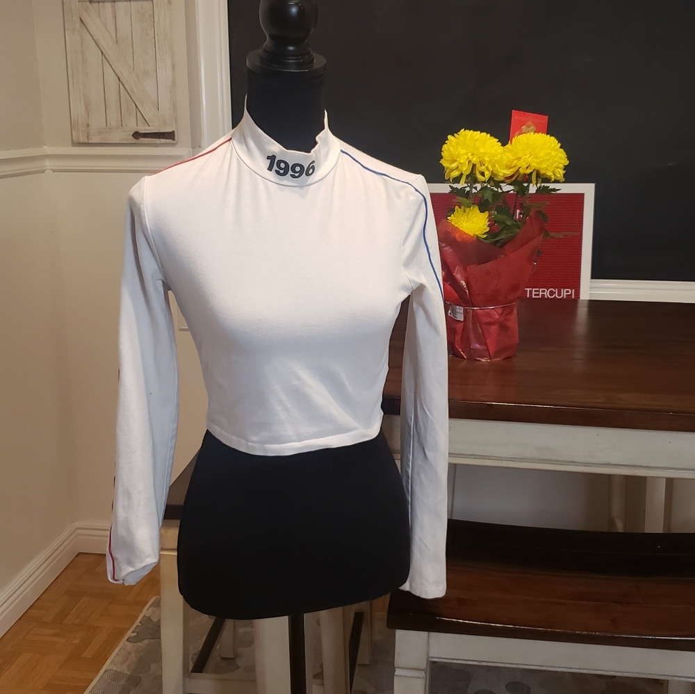 Cropped turtleneck